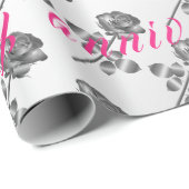 ラグジュアリーフローラシルバー25周年記念 ラッピングペーパー (ロールコーナー)