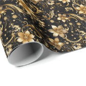 ラグジュアリーフローラフィリグリーの複雑 ラッピングペーパー (ロールコーナー)