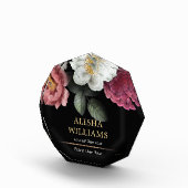 ラグジュアリーフローラブラック金ゴールド パーソナライズされた フォトブロック (右)