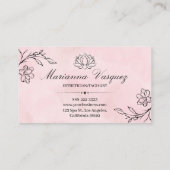 ラグジュアリーフローラ名刺(エステティシャン) 名刺 (裏面)