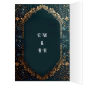 ラグジュアリーフローラ結婚式招待状スイート (内側 (左))