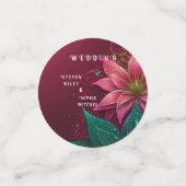 ラグジュアリーフローラ結婚式招待状スイート コンフェッティ (スモール正面)