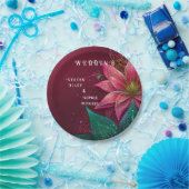 ラグジュアリーフローラ結婚式招待状スイート ペーパープレート (パーティー)