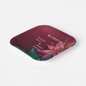 ラグジュアリーフローラ結婚式招待状スイート ペーパープレート (傾斜あり)