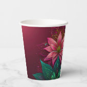 ラグジュアリーフローラ結婚式招待状スイート 紙コップ (裏面)