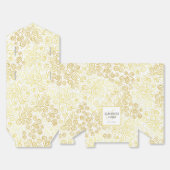 ラグジュアリーフローリッシュシックな冬の白と金ゴールド結婚ズ フェイバーボックス (見開き)