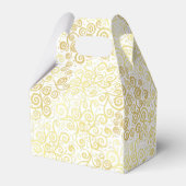 ラグジュアリーフローリッシュシックな冬の白と金ゴールド結婚ズ フェイバーボックス (裏面サイド)