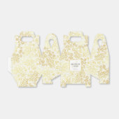 ラグジュアリーフローリッシュシックな冬の白と金ゴールド結婚ズ フェイバーボックス (折り畳みなし)