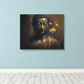 ラグジュアリーブッダ絵画ポートレート キャンバスプリント (インサイチュ (ウッドフロア))