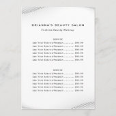 ラグジュアリーブティックビジネスプライスリスト メニュー (裏面)