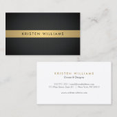 ラグジュアリーブティック金ゴールドバーオンテクスチャードブラックバックグラッド 名刺 (正面/裏面)