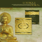 ラグジュアリーブライト金ゴールドグリッタースパークルスタースタイリッシュズ スクエア名刺