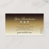 ラグジュアリーブラウンベージュスパーグラデーションクルダイヤモンドスタイリッシュ 名刺 (裏面)