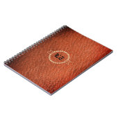 ラグジュアリーブラウンレザールックオールドイングリッシュモノグラム ノートブック (左側)