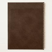 ラグジュアリーブラウン金ゴールドレザーオーガナイザープランナー プランナー手帳 (裏面)