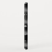 ラグジュアリーブラックきらきら光るスパークルダイヤモンド名前をカスタムする Case-Mate iPhoneケース (裏面/右)