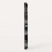 ラグジュアリーブラックきらきら光るスパークルダイヤモンド名前をカスタムする Case-Mate iPhoneケース (裏面/左)