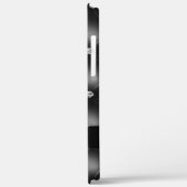 ラグジュアリーブラックきらきら光るスパークルダイヤモンド名前をカスタムする Case-Mate iPhoneケース (裏面 / 左)