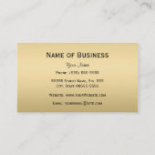 ラグジュアリーブラックと金ゴールドパタアーガイルーン 名刺 (裏面)