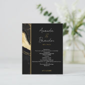 ラグジュアリーブラックと金ゴールドマーブルフォト結婚ズ (スタンド正面)