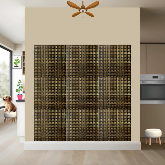 ラグジュアリーブラックと金ゴールド幾何学的タイル タイル