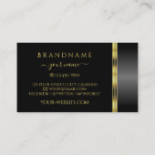 ラグジュアリーブラックと金ゴールド華美とロゴ装飾品 名刺 (裏面)