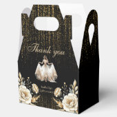 ラグジュアリーブラックアイボリー金ゴールドメキシコスタイルキンセアニラ フェイバーボックス (オープン)