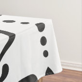 ラグジュアリーブラックアンドホワイトダマスク テーブルクロス (インサイチュ)