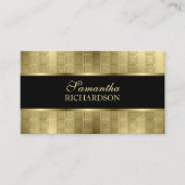 ラグジュアリーブラックアンド金ゴールドスクウェアプロフェッショナル 名刺 (正面)