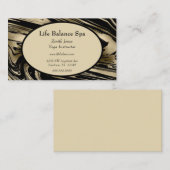 ラグジュアリーブラックアンド金ゴールド大理石スパヨガ美しい 名刺 (正面/裏面)