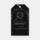 ラグジュアリーブラックエレガントな結婚式 ギフトタグ (正面)