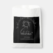 ラグジュアリーブラックエレガントな結婚式 フェイバーバッグ (正面)