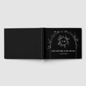 ラグジュアリーブラックエレガントウェディングゲストブック ゲストブック (全面)