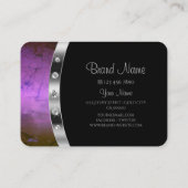 ラグジュアリーブラックシルバーパープルマーブルモノグラムダイヤモンド 名刺 (裏面)