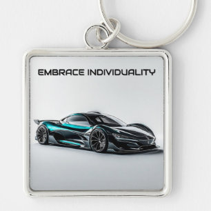 ラグジュアリーブラックスポーツカーお洒落モダンデザイン キーホルダー