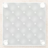 ラグジュアリーブラックダイヤモンドタフテッドパターン ガラスコースター (裏面)