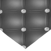 ラグジュアリーブラックダイヤモンドタフテッドパターン ショートテーブルランナー (コーナー)