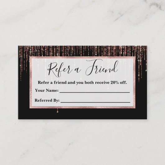 ラグジュアリーブラックバラ金ゴールドスパークリーグリッターフリンジ 紹介カード (正面)