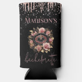 ラグジュアリーブラックピンクラスベガスバチェロレッテ スリム缶クーラー (正面)