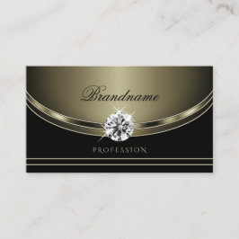 ラグジュアリーブラックプラチナムカラーズブライトダイヤフェイクモンド 名刺