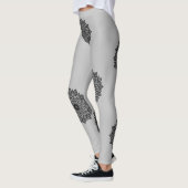 ラグジュアリーブラックマンダラ設計レギンス。 レギンス (左)