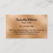 ラグジュアリーブラックマーブルアンドコッパープロフェッショナル 名刺 (裏面)