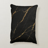 ラグジュアリーブラックマーブル アクセントクッション (裏面(縦))