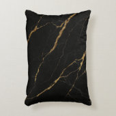 ラグジュアリーブラックマーブル アクセントクッション (正面(垂直))