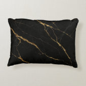 ラグジュアリーブラックマーブル アクセントクッション (裏面)