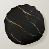 ラグジュアリーブラックマーブル ラウンドクッション (裏面)