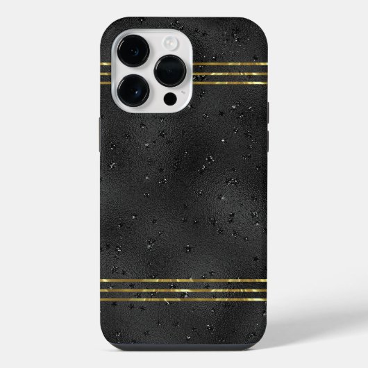 ラグジュアリーブラックモノクローム背景サムスン iPhoneケース (裏面)