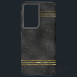 ラグジュアリーブラックモノクローム背景サムスン SAMSUNG GALAXY S21 ULTRAケース<br><div class="desc">黒いモノクロの豪華な背景と抽象芸術パターン。グラムカッコいいモダンデザイン。</div>