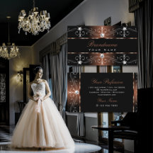 ラグジュアリーブラック華美ブラウン縁ど宝石オーナメント