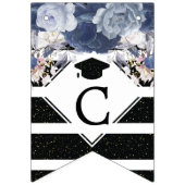 ラグジュアリーブラック金ゴールドおめでとうグラッドフォト バンティングフラッグ (第2の旗)